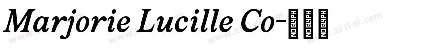 Marjorie Lucille Co字体转换
